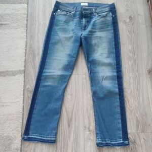 Hudson Jeans Two-Tone Blue Straight Leg Jeans